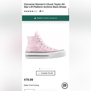 NWT Converse Light Pink Studded High-Tops